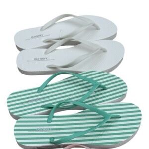 Old Navy Women's Sandals - White, Green, Pink